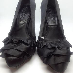 Beautiful BCBG Maxazria Tuxedo satin Heels